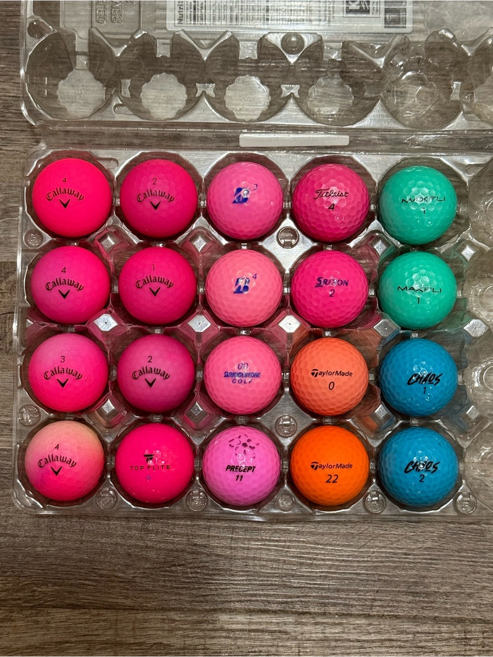 20 Pink Ladies Golf Balls - Various Brands (Callaway, TaylorMade, Bridgestone)